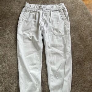 James Perse White Drawstring Jogger Pants